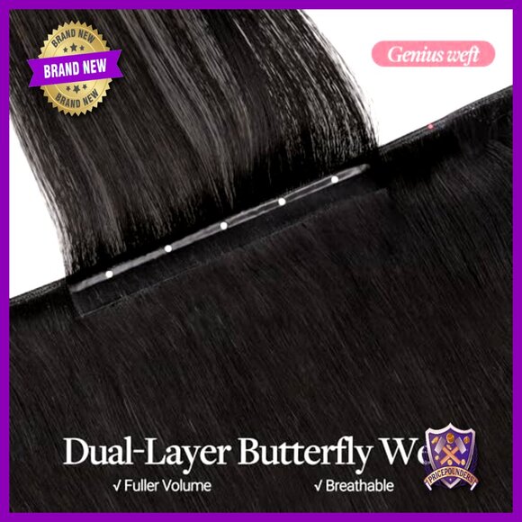 16 Inch Human Hair Extensions, Invisible Weft, Remy Hair, 100g main image 6